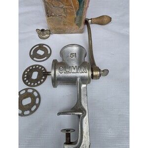 Climax No. 51 Vintage Meat Sausage Grinder Food Table Clamp USA